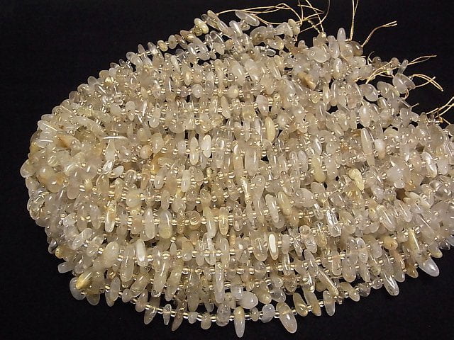 Rutilquarz AA Nugget Oben Durchbohrtes Loch 1Strang Perlen (ca. 15 Zoll/36 cm)