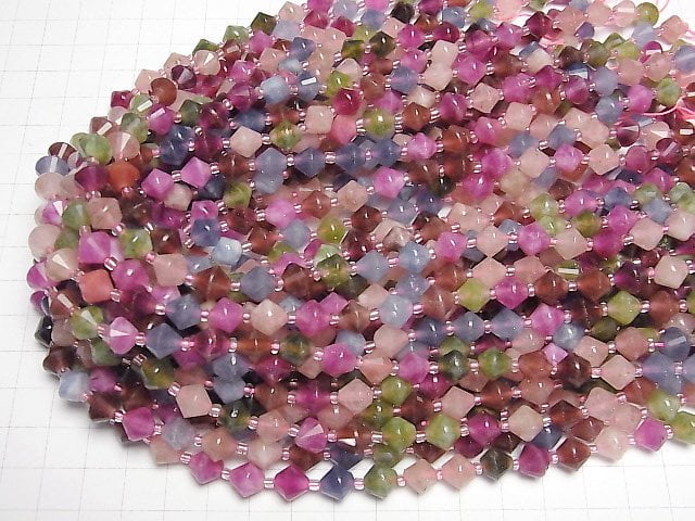 Hochwertig! Mehrfarbiger Jade Abakus Schnitt 8x8x8mm 1Strang Perlen (ca. 15 Zoll/36 cm)