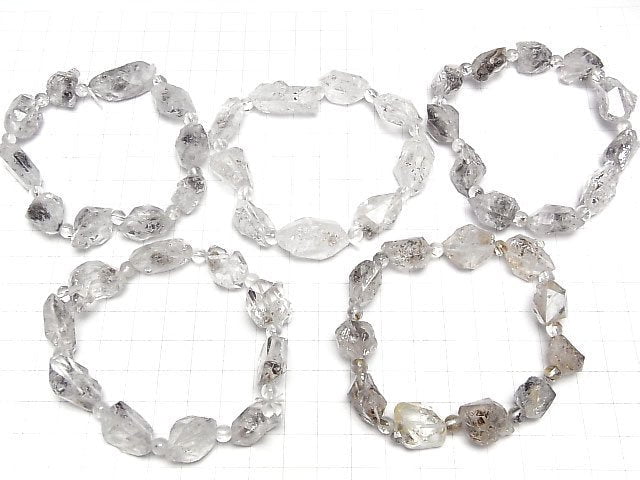 Pakistanisches Öl in Quarz Rohstein Armband