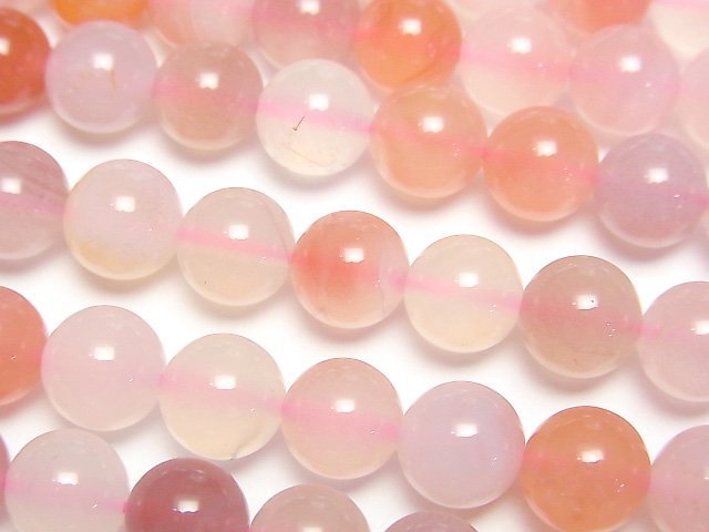 Pink color Botswana Agate Round 8.5mm 1strand beads (aprx.15inch/36cm)