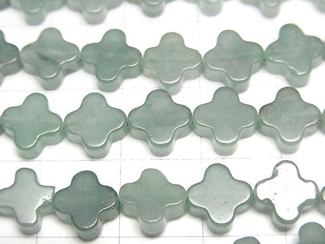 Green Aventurine AA++ Flower motif 8x8x3mm 1strand beads (aprx.15inch/36cm)