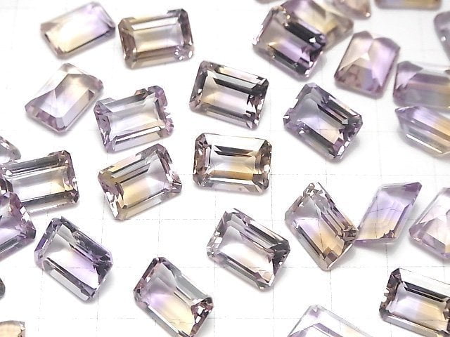 Hochwertiger Ametrin AAA Lose Stein Rechteck facettiert 14x10mm 1Stück