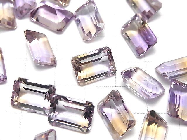 Hochwertiger Ametrin AAA Lose Stein Rechteck facettiert 14x10mm 1Stück