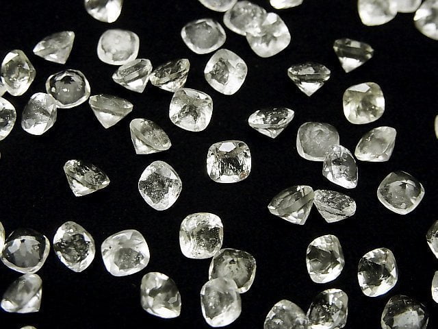 Hochwertiges Libysches Wüstenglas AAA Lose Stein Quadrat Facettiert 5x5mm 2Stücke