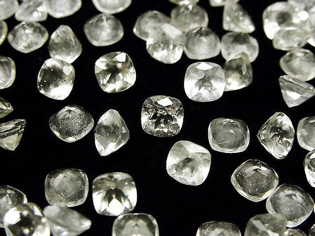Hochwertiges Libysches Wüstenglas AAA Lose Stein Quadrat Facettiert 6x6mm 1Stück