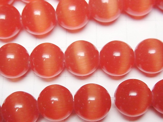 紅色貓眼石圓珠 11.5mm 1串(約14英吋/35公分)