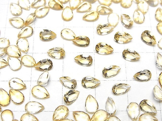 Hochwertiger Citrin AAA Lose Steine Tropfenform Facettiert 6x4mm 10 Stück