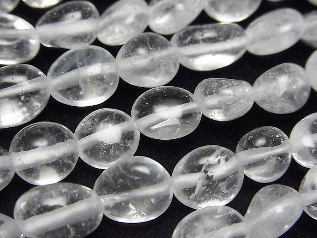 天然白水晶 AA++ 隨形塊珠 1串 (約15英寸/38公分)