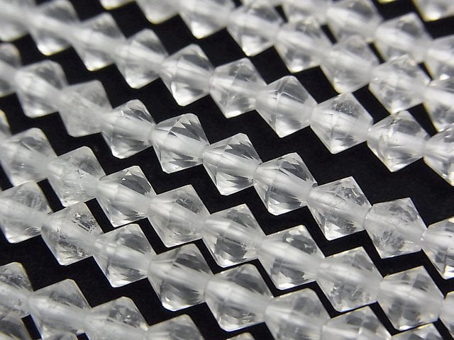 高品質!水晶 AA++ 算盤珠 5x5x5mm 1串 (約15英吋/37公分)