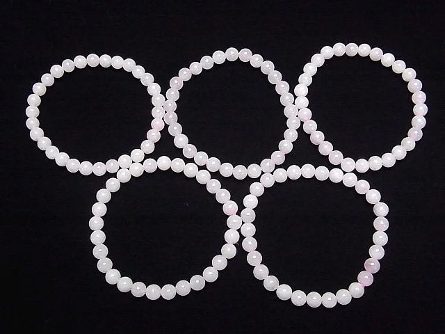 Lavendel Jadeit AAA- Rund 6mm Armband