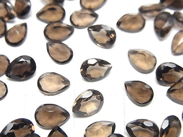 高品質煙晶 AAA 梨形刻面裸石 7x5mm 10顆