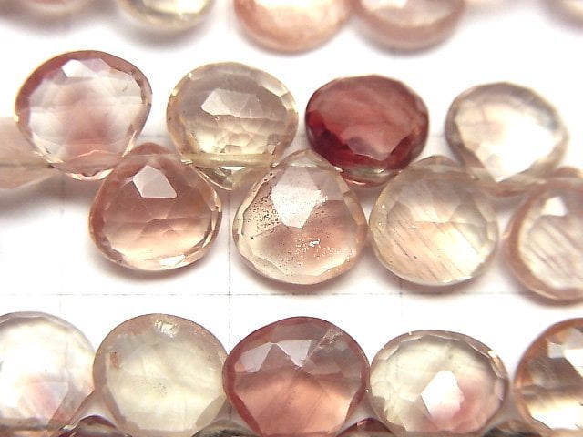 High Quality Oregon Sunstone AAA Chestnut Faceted Briolette half or 1strand beads (aprx.7inch/18cm)