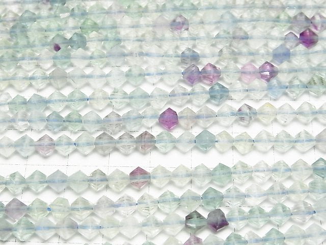 Hochwertig! Mehrfarbiger Fluorit AA Abacus Schnitt 5.5x5.5x5mm 1 Strang Perlen (ca. 14 Zoll / 35 cm)