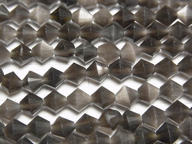 高品質!銀曜石 AAA 算盤切割 5.5x5.5x5.5mm 1串珠子 (約15英吋/37公分)