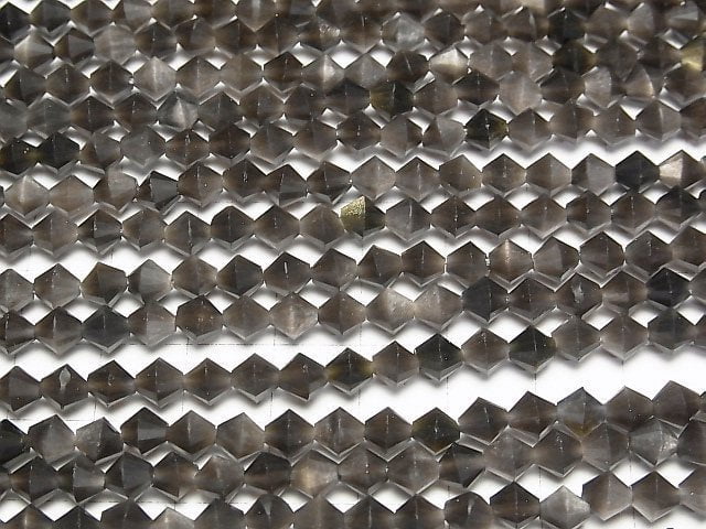 Hochwertig! Silberobsidian AAA Abacus Schnitt 5.5x5.5x5.5mm 1 Strang Perlen (ca. 15 Zoll / 37 cm)
