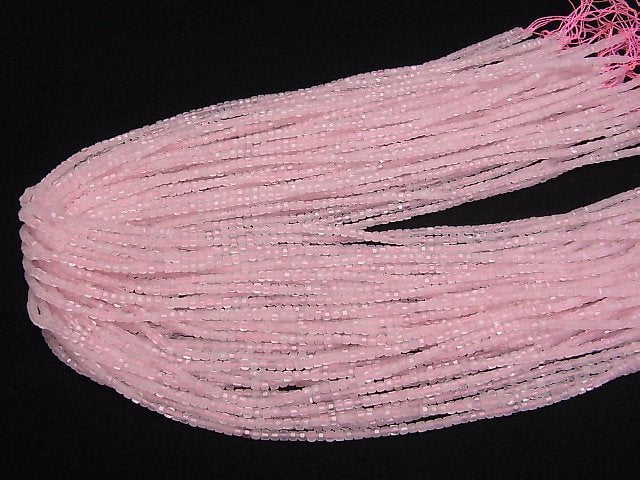 Hochwertig! Rosenquarz AA++ Würfelform 2x2x2mm 1strang Perlen (ca. 15 Zoll/37 cm)