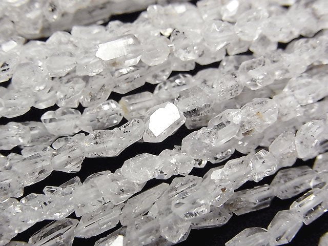 Pakistan Double Point Crystal Faceted Nugget 1strand beads (aprx.15inch/38cm)