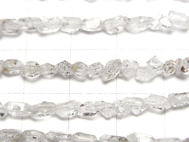 Pakistan Double Point Crystal Faceted Nugget 1strand beads (aprx.15inch/38cm)