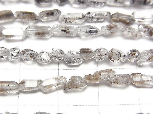 Pakistan Oil in Quartz Faceted Nugget 1strand beads (aprx.14inch/35cm)