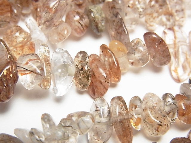 銅髮晶 AA++ 碎石 (小塊狀) 1串珠子 (約30英寸/76公分)