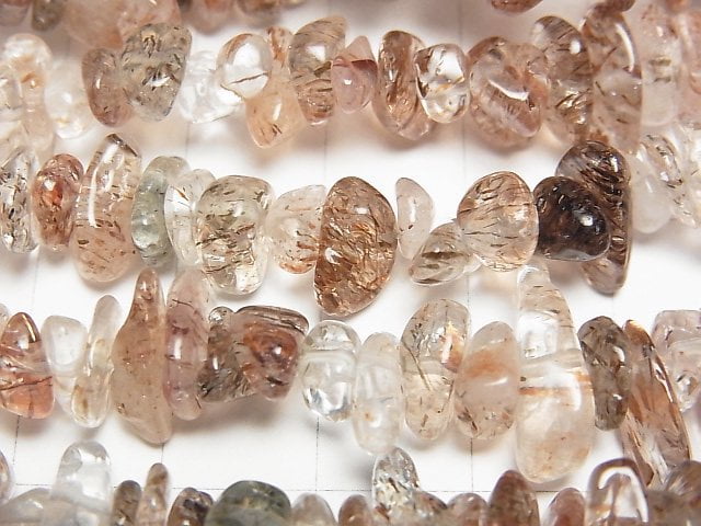 銅髮晶 AA++ 碎石 (小塊狀) 1串珠子 (約30英寸/76公分)