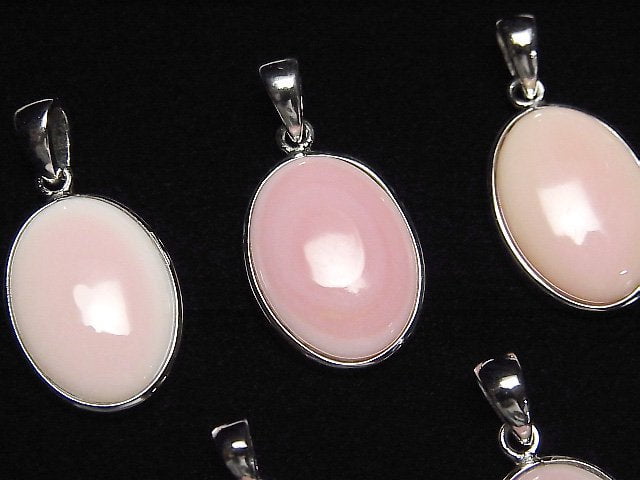 Queen Conch Shell AAA- Oval Pendant 19x14mm Silver925 1pc