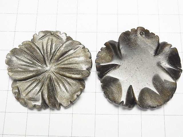 金曜石 AAA 雕花 40mm 1個
