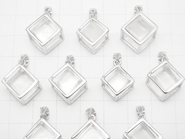 Engel-Leiter-Quarz Würfelanhänger Silber925 1Stk