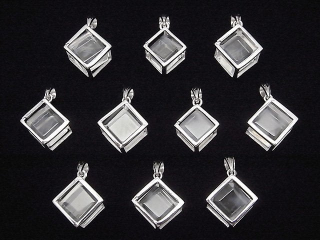 Engel-Leiter-Quarz Würfelanhänger Silber925 1Stk
