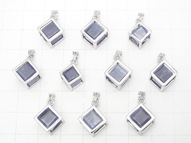 Kyanit AA++ Würfelanhänger Silber925 1Stk