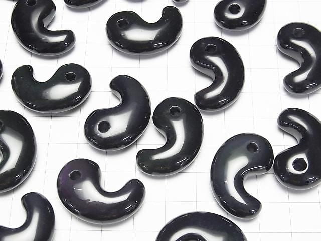 Regenbogenobsidian AAA Komma-förmige Perle 30x20mm 1 Stück