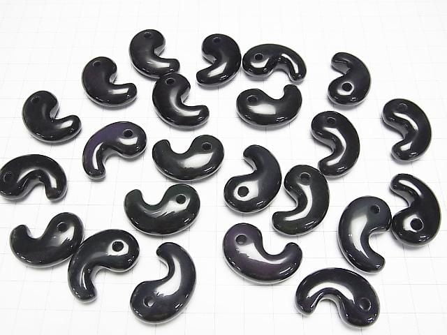 Regenbogenobsidian AAA Komma-förmige Perle 30x20mm 1 Stück