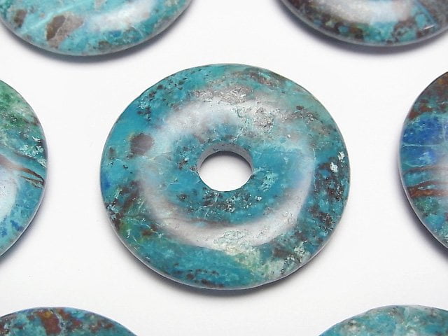 矽孔雀石 AAA 級 - 圓幣 (甜甜圈) 30x30mm 1顆