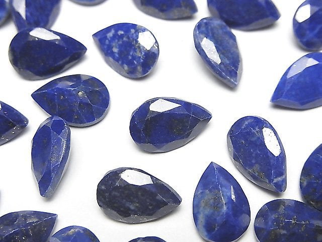 青金石 AA++ 梨形刻面裸石 12x8mm 3顆
