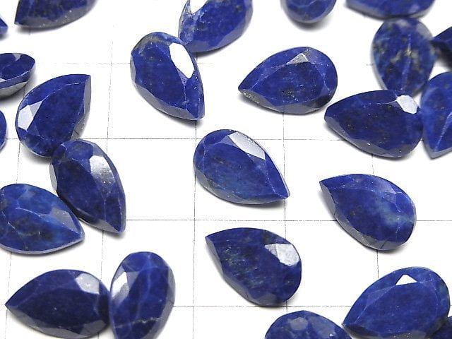 Lapislazuli AA++ loser Stein tropfenförmig facettiert 12x8mm 3Stk