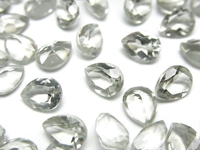 高品質綠紫水晶 AAA 裸石 梨形 刻面 8x6mm 5顆