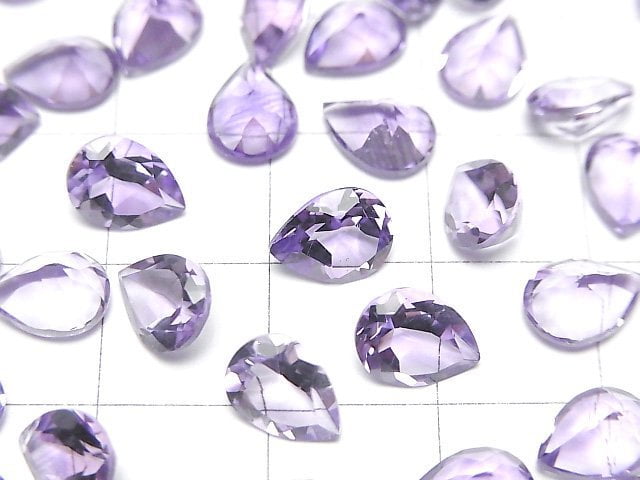 Hochwertiger Amethyst AAA loser Stein tropfenförmig facettiert 8x6mm 5Stk