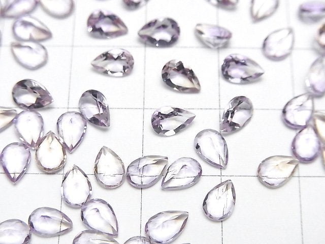 Hochwertiger Amethyst x Citrin AAA loser Stein tropfenförmig facettiert 6x4mm 5Stk
