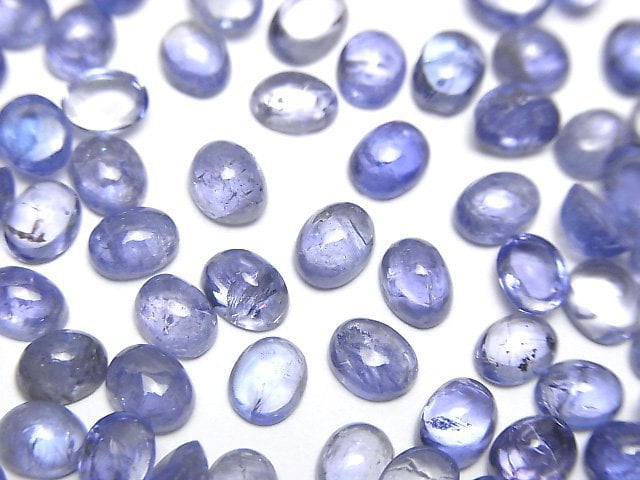高品質坦桑石 AA++ 橢圓形素面寶石 5x4mm 5顆