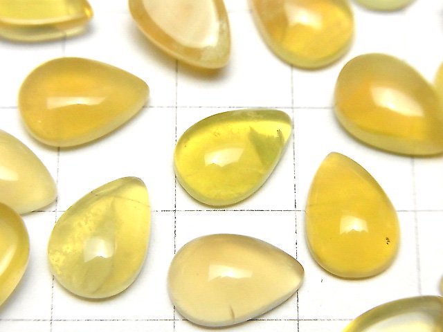 Yellow Opal AA++ Pear shape Cabochon 12x8mm 5pcs