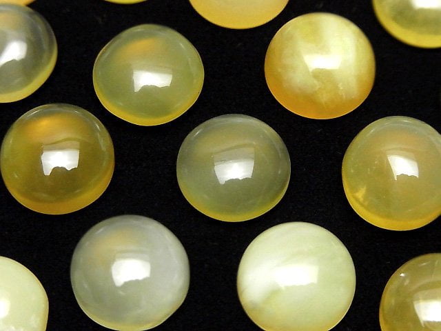 Yellow Opal AA++ Round Cabochon 12x12mm 2pcs