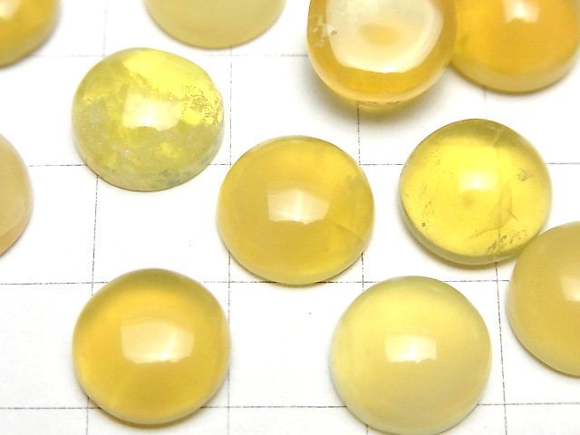 Yellow Opal AA++ Round Cabochon 12x12mm 2pcs