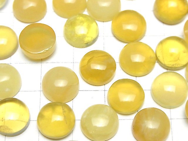 Gelber Opal AA++ Rund Cabochon 12x12mm 2 Stück