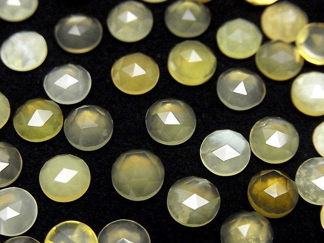Yellow Opal AA++ Round Rose Cut 6x6mm 10pcs