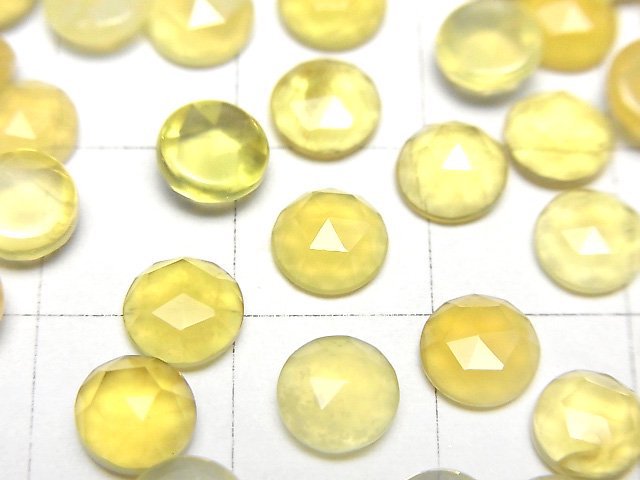 Yellow Opal AA++ Round Rose Cut 6x6mm 10pcs