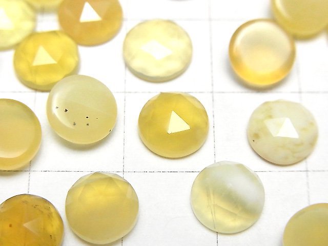 Yellow Opal AA++ Round Rose Cut 8x8mm 5pcs