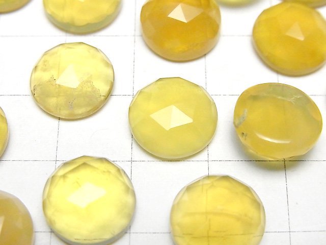 Yellow Opal AA++ Round Rose Cut 12x12mm 2pcs