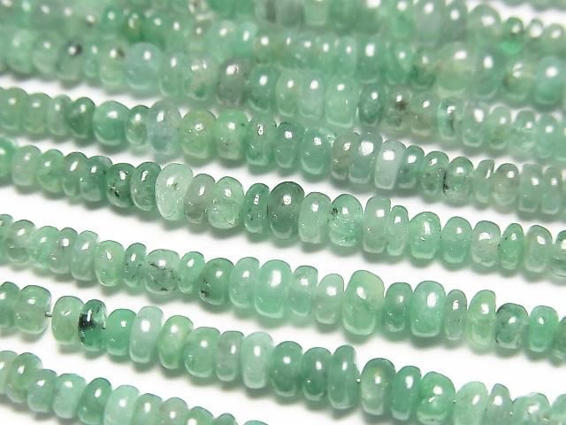 Emerald AA++ Rondelle 1strand beads (approx. 5 inches/12 cm)
