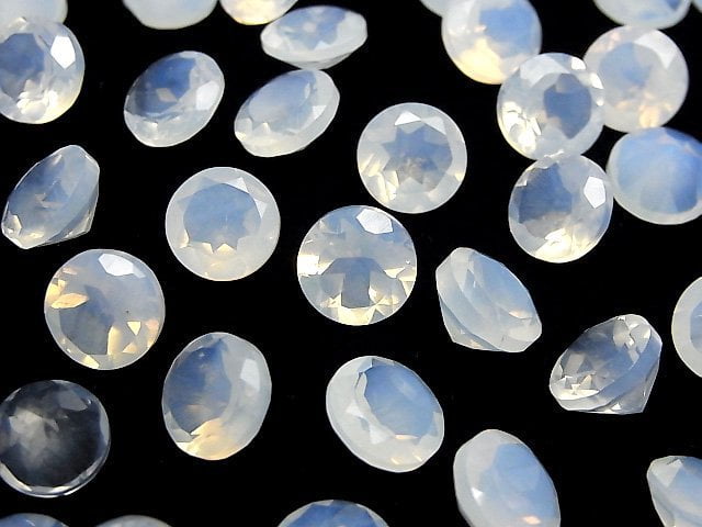 Hochwertiger Mondlichtquarz AAA Rund facettiert 10x10mm 1 Stück