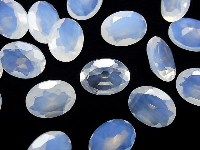 Hochwertiger Mondlichtquarz AAA Oval facettiert 16x12mm 1 Stück